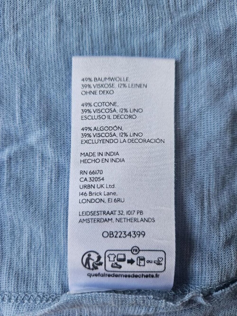 Anthropologie Maeve Sardine Linen Blend Graphic Tee - Picture 8 of 12